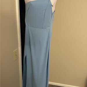 Elegant Blue Sleeveless Dress